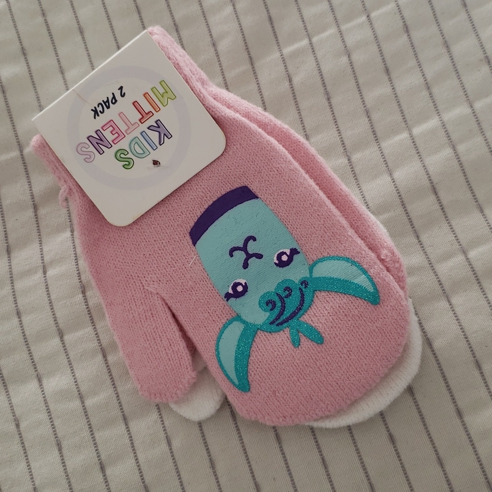 💕 Two Pack Kids Mittens